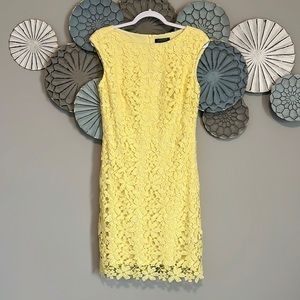 LRL yellow lace sleeveless dress size 10